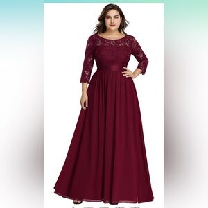 Ever Pretty Formal Dress 20 Burgundy